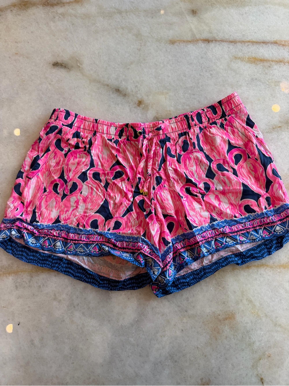 NWT Lilly Pulitzer Katia Short High Tide Navy Via Amor Engineered Short Size L